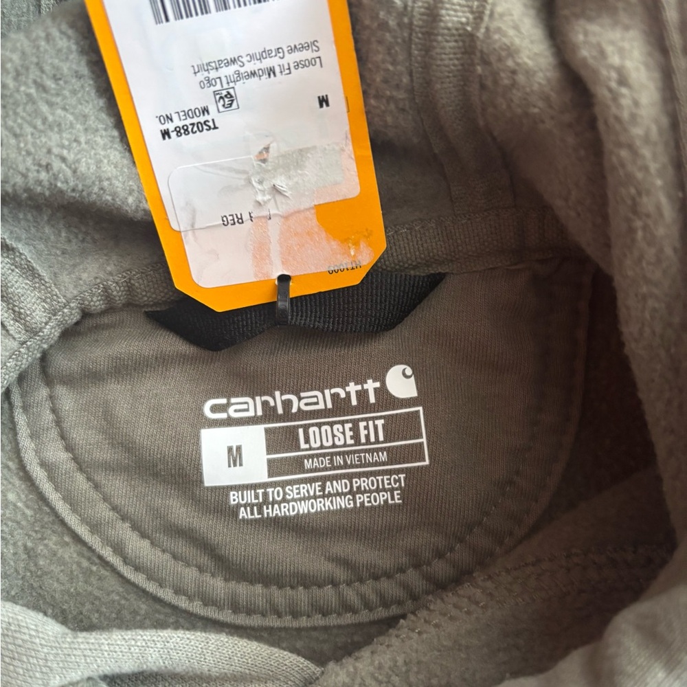 NWT Men’s Carhartt midweight loose fit hoodie size M - Picture 6 of 6